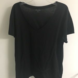 Black V-neck